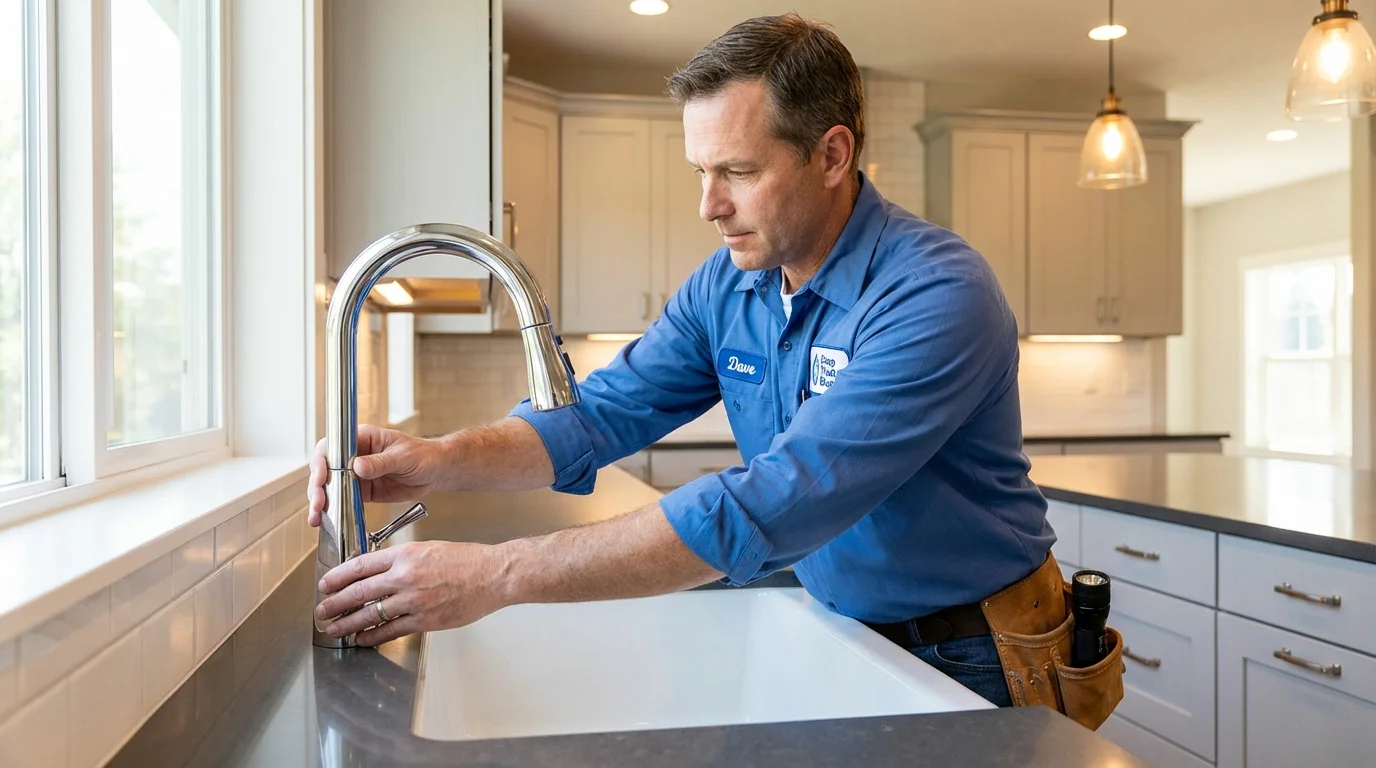 Kitchen faucet installation by Johns Plumbing LLC in Edmond